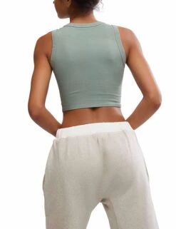 Free Throw Muscle Tank - Sage Stone -The Sports Edit Store free people movement free throw muscle tank sage stone ob1645044 3352 3