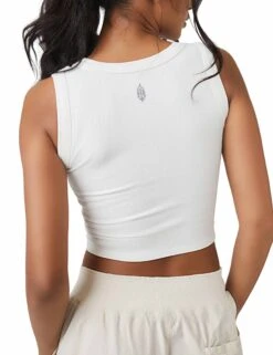 Free Throw Muscle Tank - White -The Sports Edit Store free people movement free throw muscle tank white OB1645044 1100 3