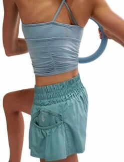 Get Your Flirt On Shorts - Eucalyptus -The Sports Edit Store free people movement get your flirt on shorts eucalyptus OB1211408 4103 5