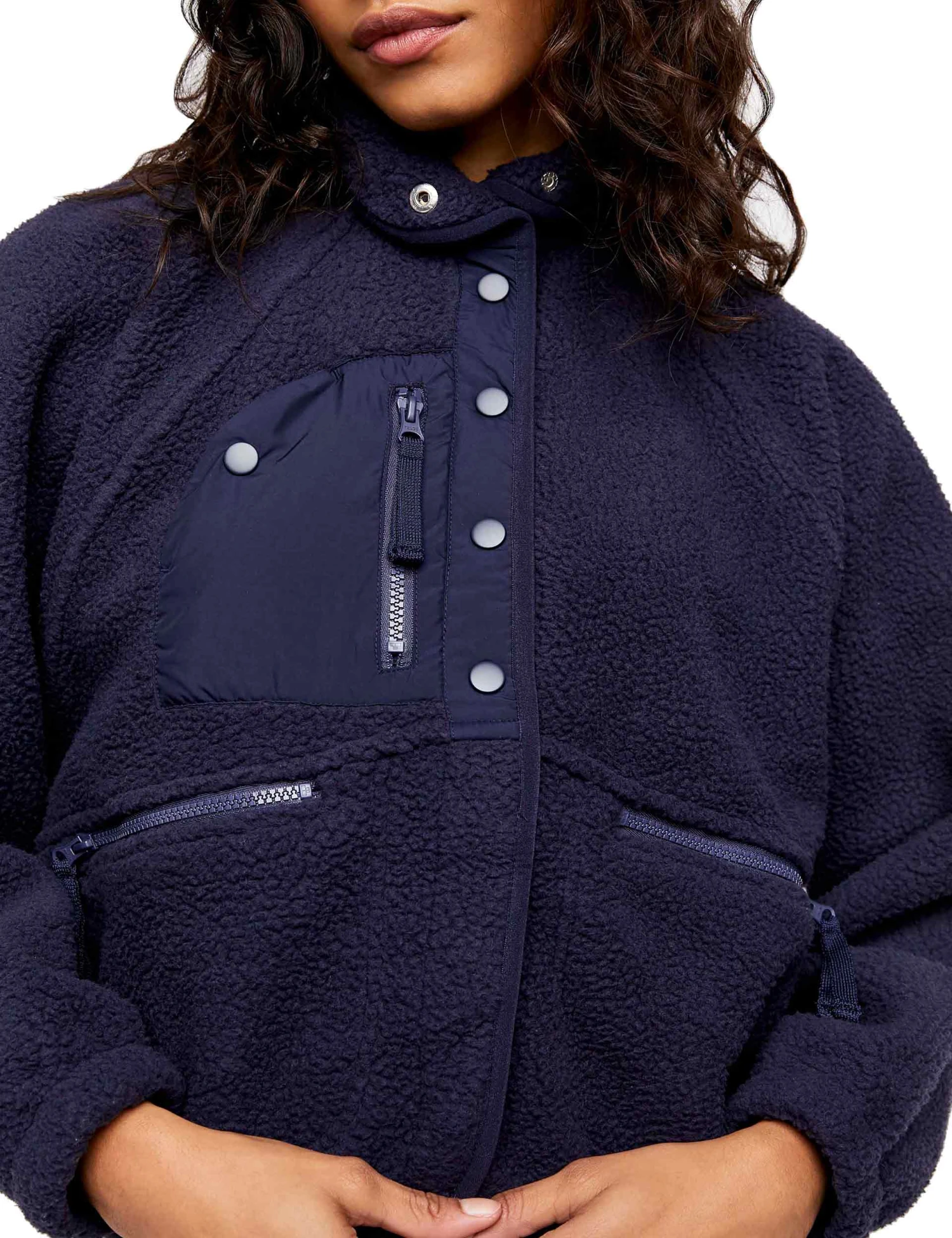 Hit The Slopes Fleece Jacket - Deepest Navy 8 Hit The Slopes Fleece Jacket - Deepest Navy - Image 6