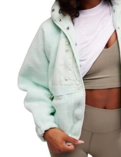 Hit The Slopes Fleece Jacket - Pistachio -The Sports Edit Store free people movement hit the slopes fleece jacket pistachio ob921410 3323 5