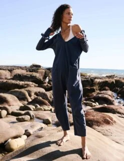 Hot Shot Long-Sleeve Onesie - Midnight Navy -The Sports Edit Store free people movement hot shot long sleeve onesie midnight navy ob1396643 4405 6