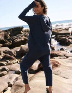 Hot Shot Long-Sleeve Onesie - Midnight Navy -The Sports Edit Store free people movement hot shot long sleeve onesie midnight navy ob1396643 4405 7