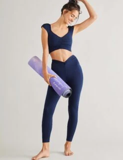 High Waisted Ankle Breathe Deeper Leggings - Midnight Navy -The Sports Edit Store free people movement hw ankle breathe deeper leggings midnight navy 5