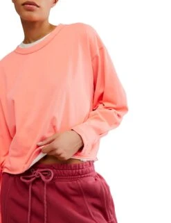 Inspire Layer - Neon Coral -The Sports Edit Store free people movement inspire layer iss coral ob2151678 6694 4