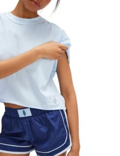 Inspire Tee - Baseline Blue -The Sports Edit Store free people movement inspire tee iss blue ob2151720 4410 4