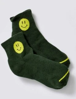 FP Movement Smiling Buti Ankle Socks - Forest