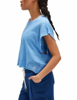 My Time Tee - Denim Blue 9 My Time Tee - Denim Blue -The Sports Edit Store free people movement my time tee blue ob1265309 4415 2