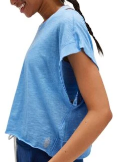 My Time Tee - Denim Blue 11 My Time Tee - Denim Blue -The Sports Edit Store free people movement my time tee blue ob1265309 4415 4