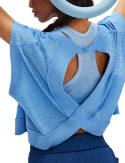 My Time Tee - Denim Blue 12 My Time Tee - Denim Blue -The Sports Edit Store free people movement my time tee blue ob1265309 4415 5