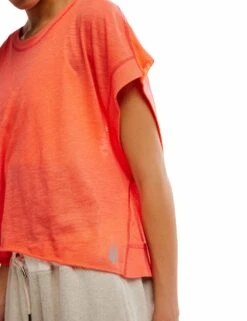 My Time Tee - Neon Coral -The Sports Edit Store free people movement my time tee coral ob1265309 8196 4