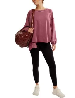 One To Beat Pullover - Clove -The Sports Edit Store free people movement one to beat pullover clove ob1968379 3304 7