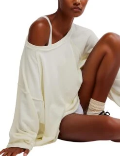 One To Beat Pullover - Ivory 12 One To Beat Pullover - Ivory -The Sports Edit Store free people movement one to beat pullover ivory ob1968379 1103 5