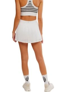 Rally Ruffle Mini Skirt - Ivory -The Sports Edit Store free people movement rally ruffle mini skirt ivory ob2142865 1103 3