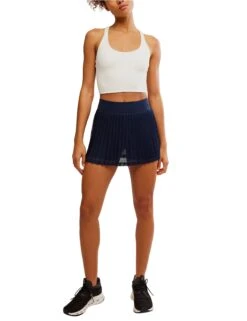 Rally Ruffle Mini Skirt - Midnight Navy -The Sports Edit Store free people movement rally ruffle mini skirt navy ob2142865 4960 6