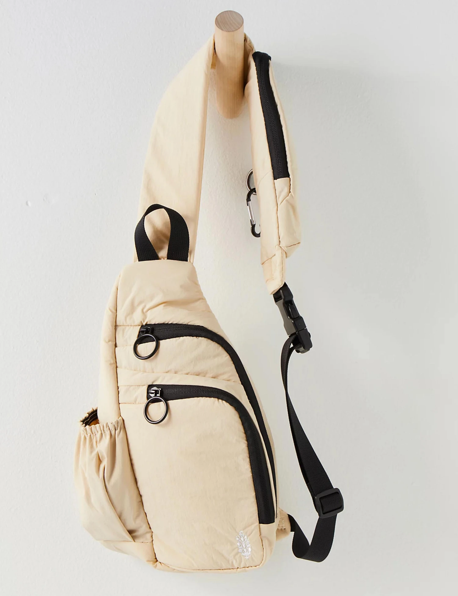 Lightweight Technical Crossbody Bag - Ivory Sporty Sling for Travel 3 Lightweight Technical Crossbody Bag - Ivory Sporty Sling for Travel