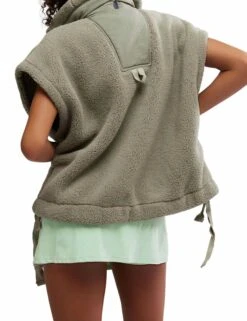 Scout It Out Fleece Vest - Sage Stone -The Sports Edit Store free people movement scout it out fleece vest sage stone ob1451995 3338 3