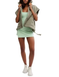 Scout It Out Fleece Vest - Sage Stone -The Sports Edit Store free people movement scout it out fleece vest sage stone ob1451995 3338 5