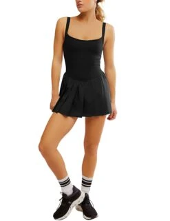 Swing Of Things Skortsie - Black -The Sports Edit Store free people movement swing of things skortsie black ob1712711 0010 5