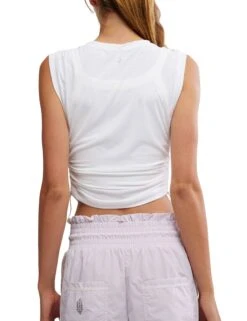 Tempo Sport Mode Muscle Tee - White -The Sports Edit Store free people movement tempo sport mode muscle tee white ob1911513 1100 3