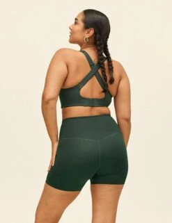 High Waisted Run Short - Moss -The Sports Edit Store girlfriend collective high waisted run short moss 6