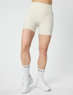 High Waisted Run Short - Ivory -The Sports Edit Store girlfriend collective hw run short ivory 4013 sw 4