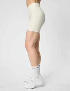 High Waisted Run Short - Ivory -The Sports Edit Store girlfriend collective hw run short ivory 4013 sw 6