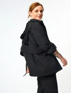 Sideline Full-Zip Windbreaker - Black -The Sports Edit Store girlfriend collective sideline full zip windbreaker black 6007 3