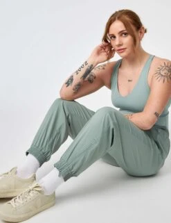 Summit Track Pant - Chinoiserie -The Sports Edit Store girlfriend collective summit track pant chinoiserie 6011 5