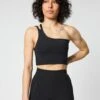 Uma One Shoulder Bra - Black 1 Uma One Shoulder Bra - Black -The Sports Edit Store girlfriend collective uma one shoulder bra black 1032 jb 1