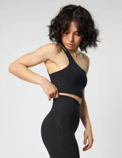 Uma One Shoulder Bra - Black 10 Uma One Shoulder Bra - Black -The Sports Edit Store girlfriend collective uma one shoulder bra black 1032 jb 3