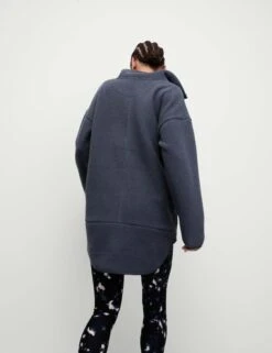 Borg Half Zip Longline Fleece Jacket - Nightshade 10 Borg Half Zip Longline Fleece Jacket - Nightshade -The Sports Edit Store goodmove borg half zip longline fleece jacket nightshade 5974 3