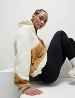 Borg Zip Up Funnel Neck Fleece - Ivory 10 Borg Zip Up Funnel Neck Fleece - Ivory -The Sports Edit Store goodmove borg zip up funnel neck fleece ivory 6196 3