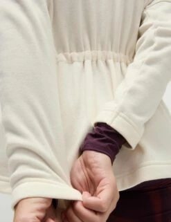 Cotton Rich Brushed Funnel Neck Sweatshirt - Ivory -The Sports Edit Store goodmove cotton rich brushed funnel neck sweatshirt ivory 6117a 6