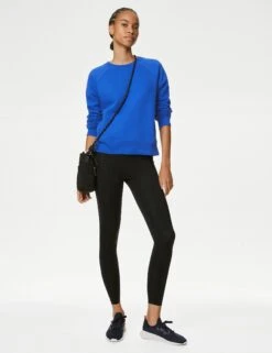 Cotton Rich Crew Neck Sweatshirt - Electric Blue -The Sports Edit Store goodmove cotton rich crew neck sweatshirt electric blue T51 3009R 2