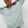 Cotton Rich Mesh Panel Relaxed Sweatshirt - Light Mint -The Sports Edit Store goodmove cotton rich mesh panel relaxed sweatshirt mint 5945a 1