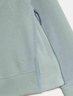 Cotton Rich Mesh Panel Relaxed Sweatshirt - Light Mint -The Sports Edit Store goodmove cotton rich mesh panel relaxed sweatshirt mint 5945a 7