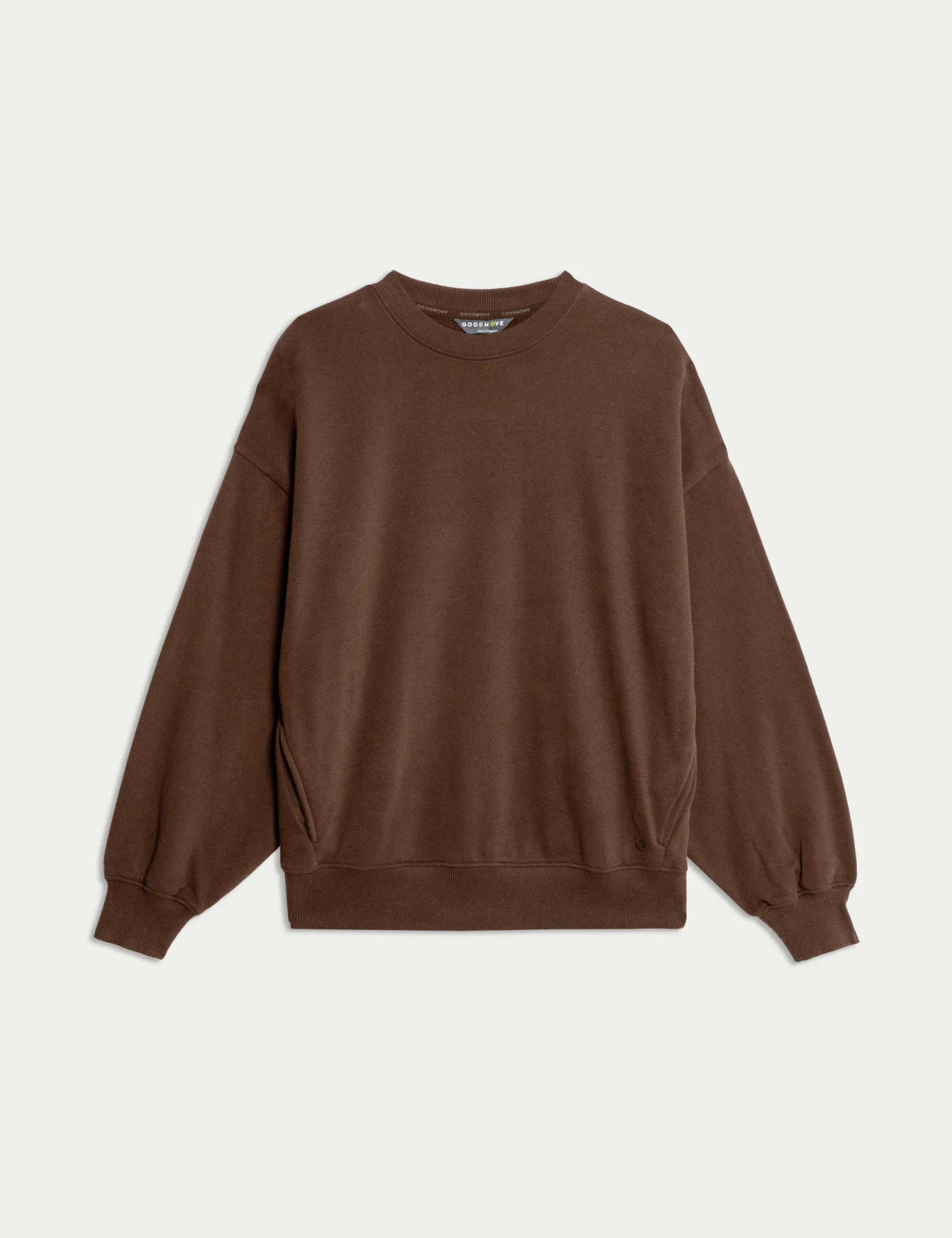 Cotton Rich Oversized Sweatshirt - Dark Chocolate 8 Cotton Rich Oversized Sweatshirt - Dark Chocolate - Image 6