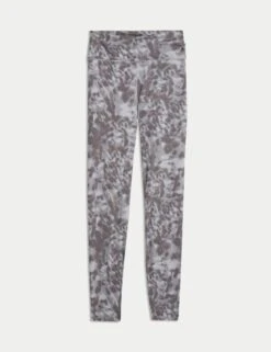 Go Balance Printed Wrap Waist Yoga Leggings - Grey Mix 9 Go Balance Printed Wrap Waist Yoga Leggings - Grey Mix -The Sports Edit Store goodmove go balance printed wrap waist yoga leggings grey 6308p 2