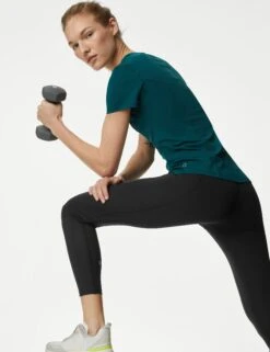 Go Move High Waisted 7/8 Gym Leggings - Black 14 Go Move High Waisted 7/8 Gym Leggings - Black -The Sports Edit Store goodmove go move high waisted 7 8 gym leggings black 6544 bla 3