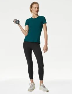 Go Move High Waisted 7/8 Gym Leggings - Black 13 Go Move High Waisted 7/8 Gym Leggings - Black -The Sports Edit Store goodmove go move high waisted 7 8 gym leggings black 6544 bla 7