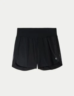 High Waisted Sports Shorts - Black -The Sports Edit Store goodmove high waisted sports shorts black T51 5740A 2