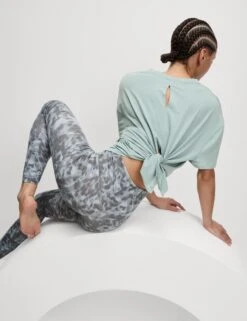 Modal Blend Lightweight Tie Back T-Shirt - Light Mint -The Sports Edit Store goodmove modal blend lightweight tie back t shirt mint 6168 6