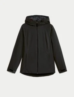 Padded Waterproof Hooded Jacket - Black 17 Padded Waterproof Hooded Jacket - Black -The Sports Edit Store goodmove padded waterproof hooded jacket black 5798a 3
