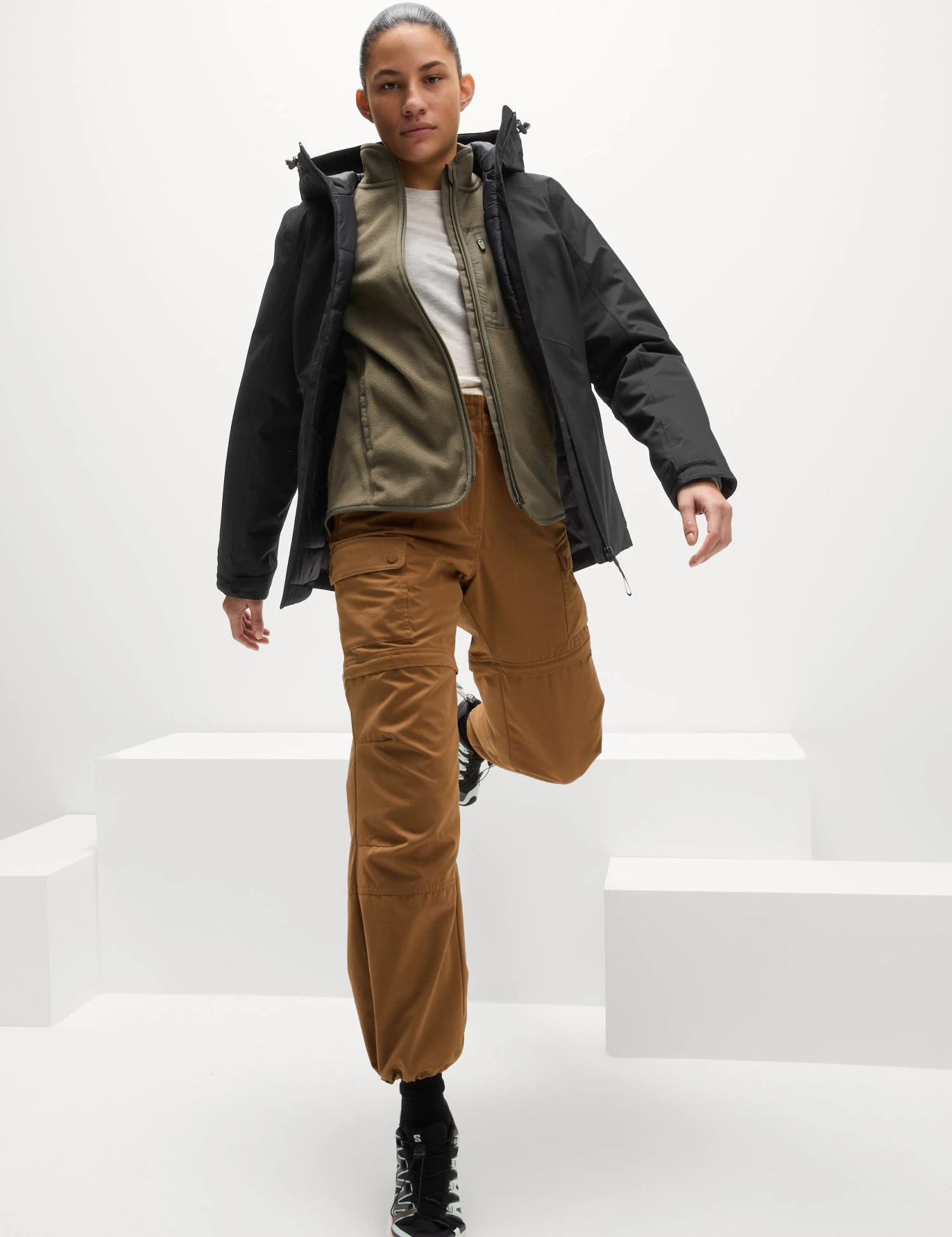 Padded Waterproof Hooded Jacket - Black 8 Padded Waterproof Hooded Jacket - Black - Image 6