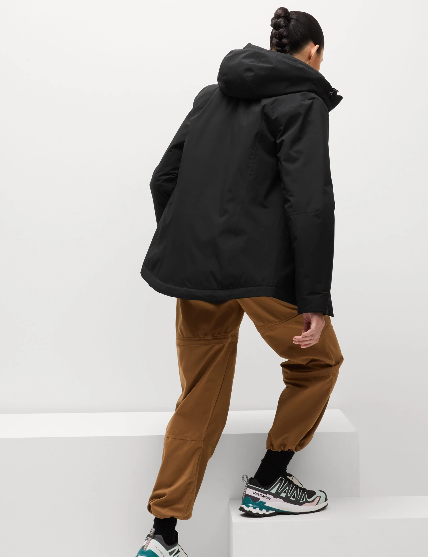 Padded Waterproof Hooded Jacket - Black 9 Padded Waterproof Hooded Jacket - Black - Image 7