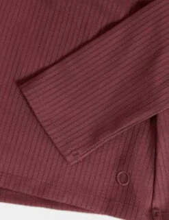 Rib Cold Shoulder Fitted Yoga Top - Dark Taupe -The Sports Edit Store goodmove rib cold shoulder fitted yoga top dark taupe 6169 5