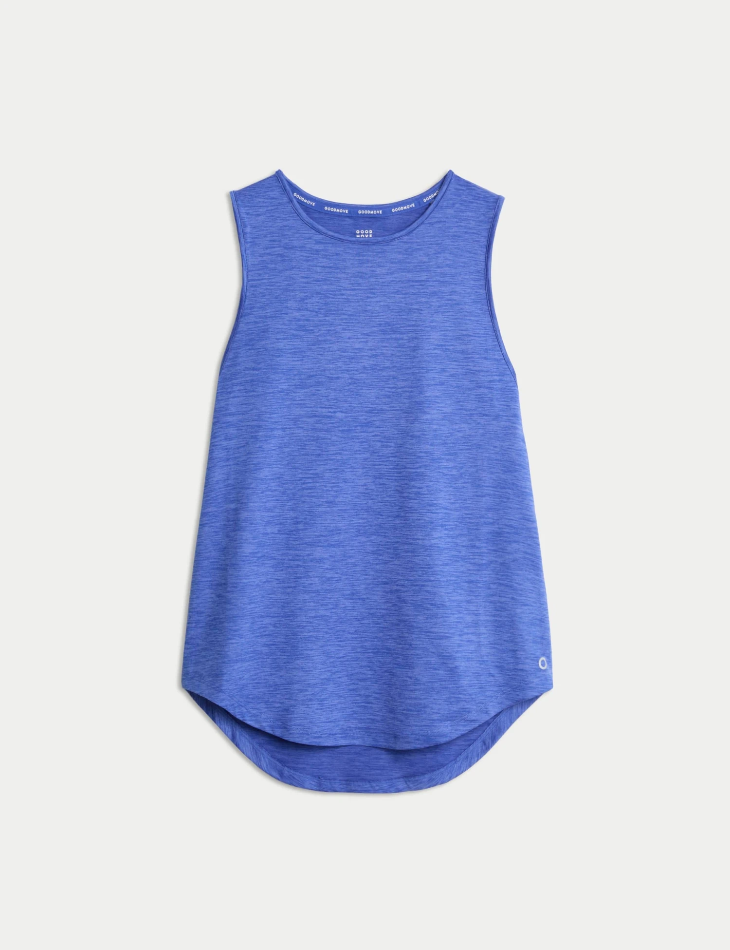 Round Neck Relaxed Vest Top - Cobalt 8 Round Neck Relaxed Vest Top - Cobalt - Image 6