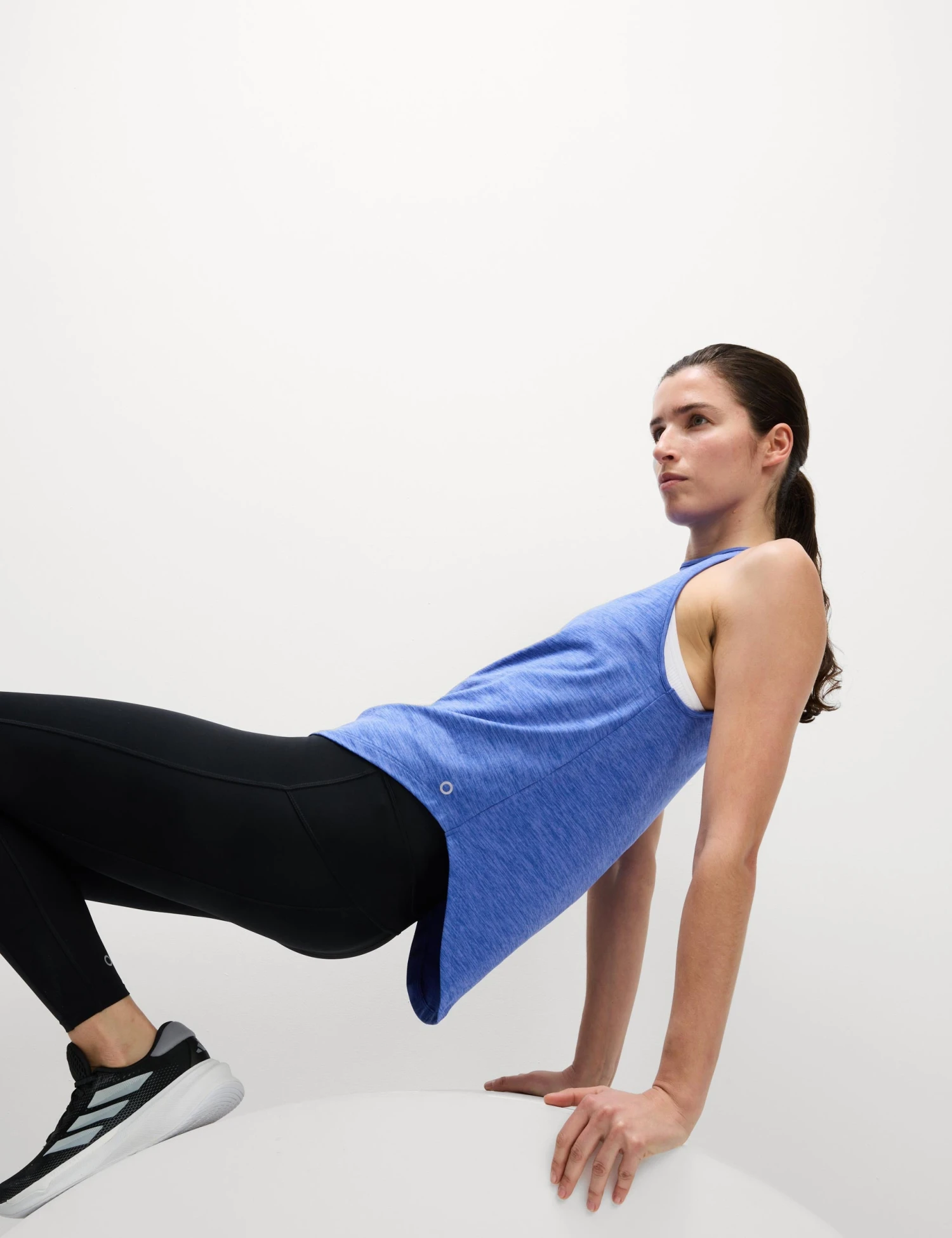 Round Neck Relaxed Vest Top - Cobalt 6 Round Neck Relaxed Vest Top - Cobalt - Image 4