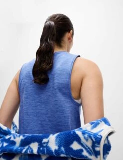 Round Neck Relaxed Vest Top - Cobalt 9 Round Neck Relaxed Vest Top - Cobalt -The Sports Edit Store goodmove round neck relaxed vest top cobalt 6348 5